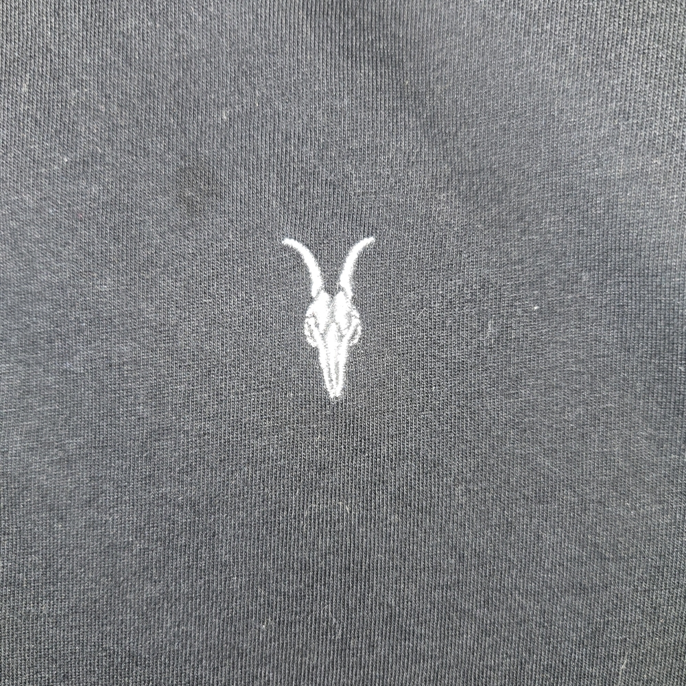 All Saints Black Short Sleeve Polo Shirt Youth Large Minimalist Quiet Luxury - Picture 5 of 9